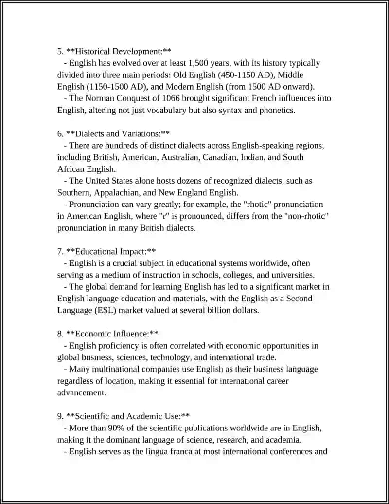 The English Language: An Informational Overview 4