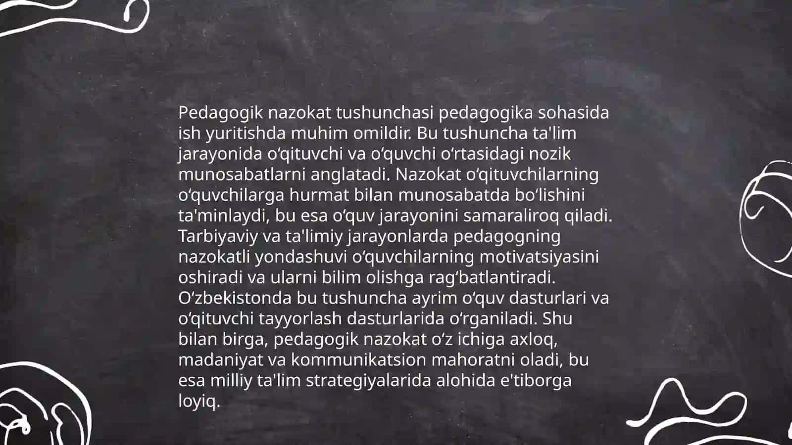 Pedagogik odob va pedagogik nazokat tushunchalari va uni o'qituvchi faoliyatida tutgan o'rni 4
