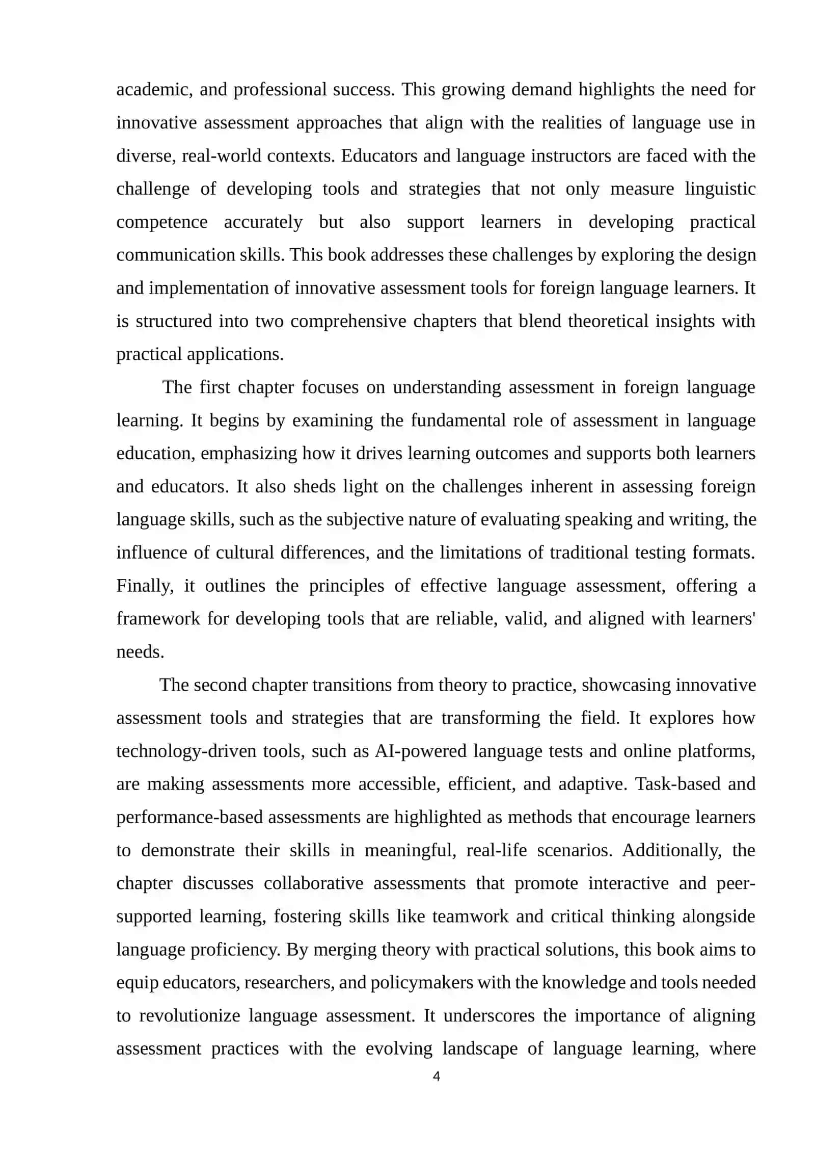 DEVELOPING INNOVATIVE ASSESSMENT TOOLS FOR FOREIGN LANGUAGE LEARNERS 4