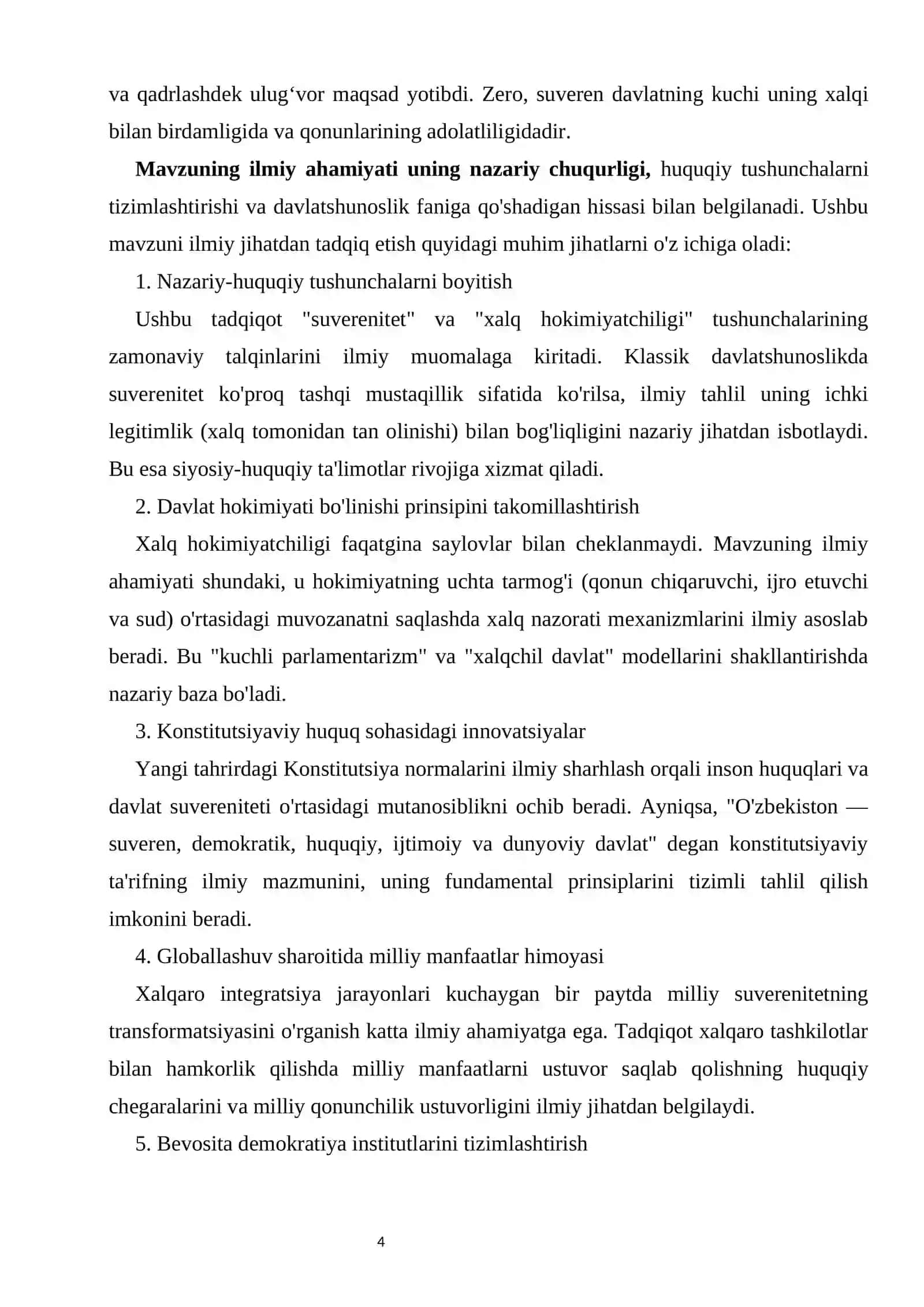Xalq hokimyatchiligi va milliy davlat suvereniteti  kurs ishi 4