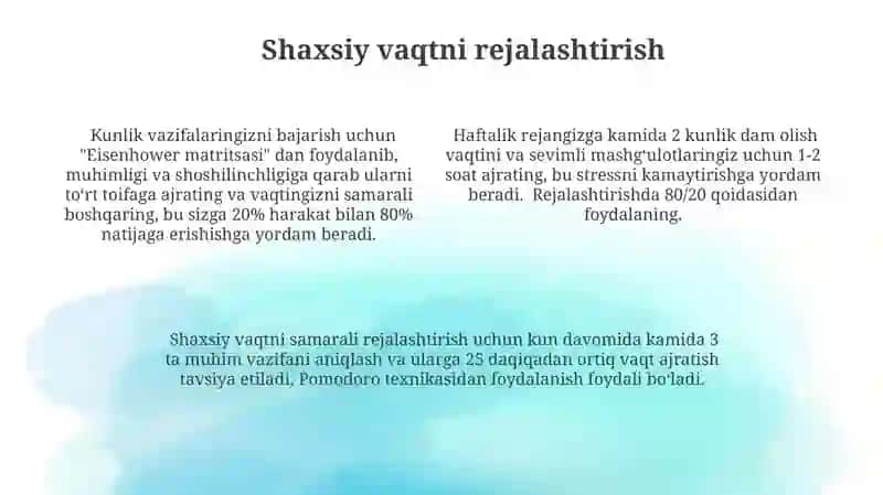 Texnologiyalardan samarali foydalanish 4