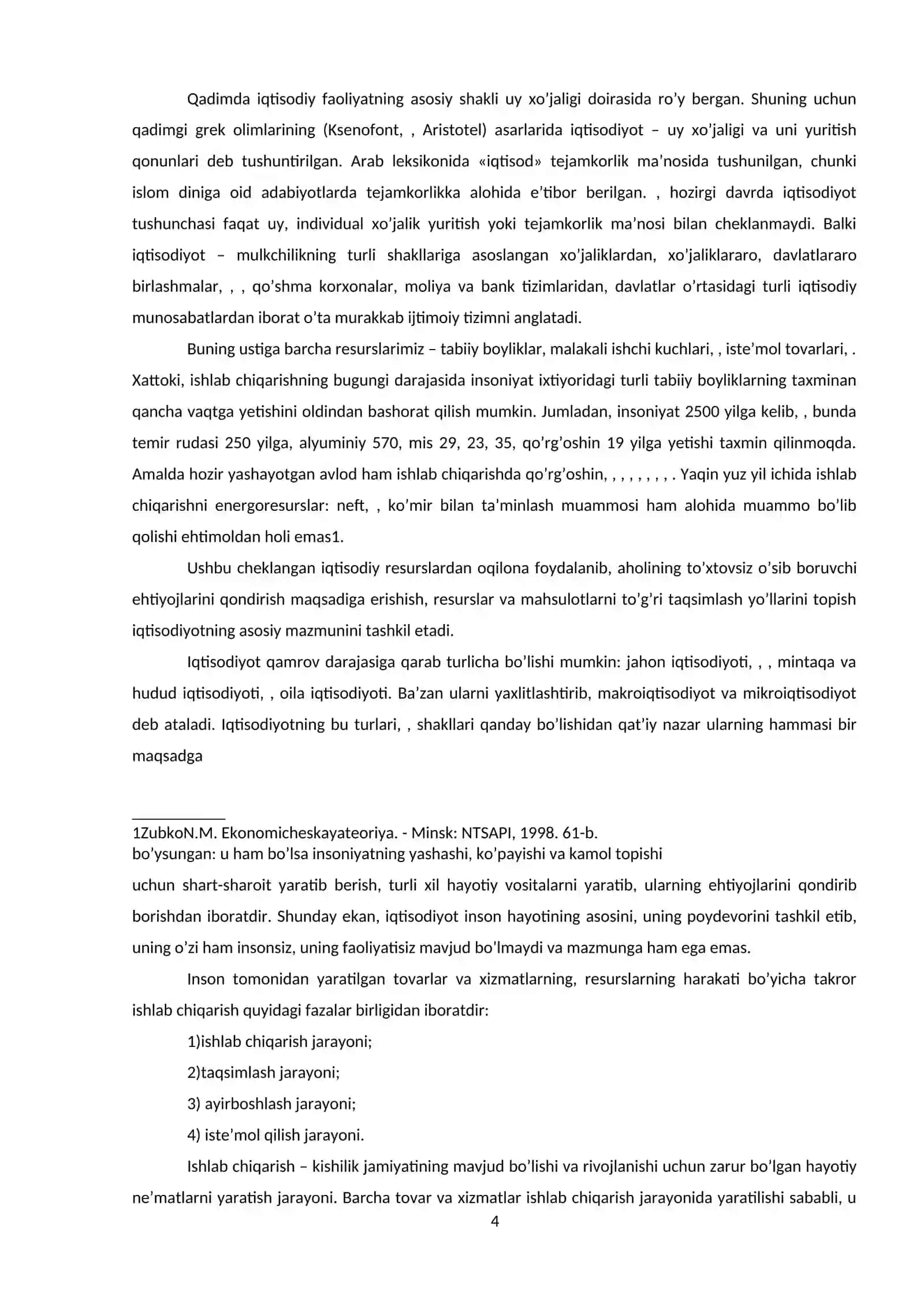 Iqtisodiyot nazariyasining fan sifatida shakllanishi va undagi asosiy ta'limotlar 4