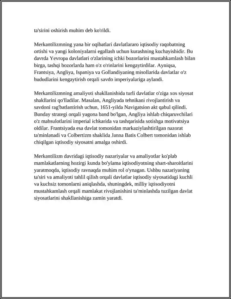 IQTISODIYOT TALIMOT TARIXI MERKANTILIZM 4