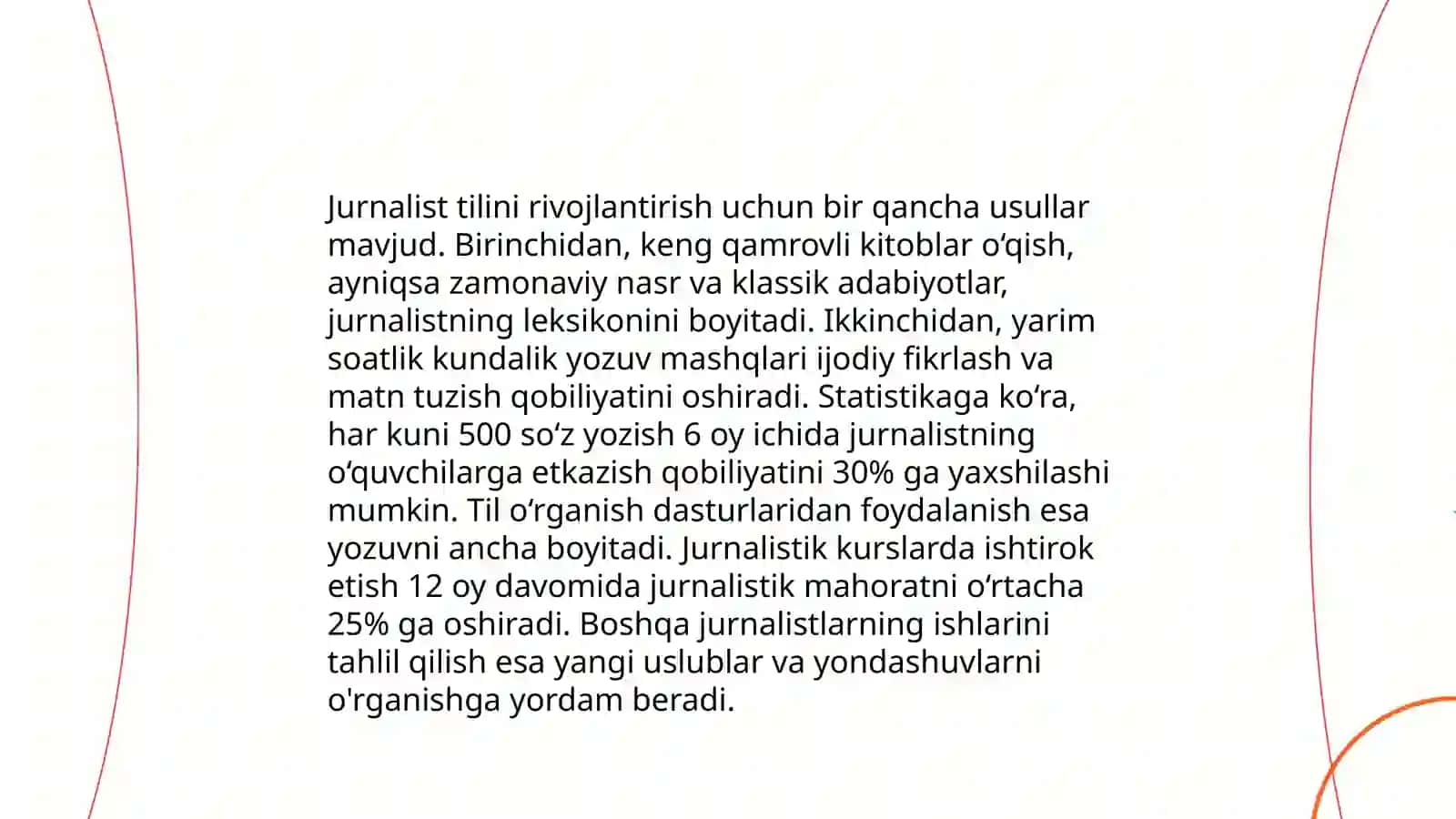 Jurnalist til va matnning ta'sirchanligi 4