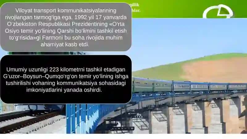 MUSTAQILLIK YILLLARIDA QASHQADARYO VOHASIDA IJTIMOIY, IQTISODIY VA MADANIY HAYOT 4