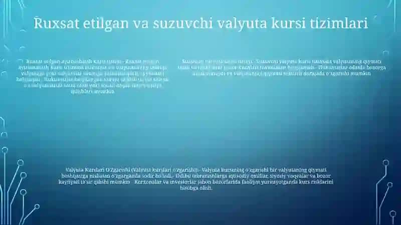 Valyuta Kurslari O'Zgarishi 4