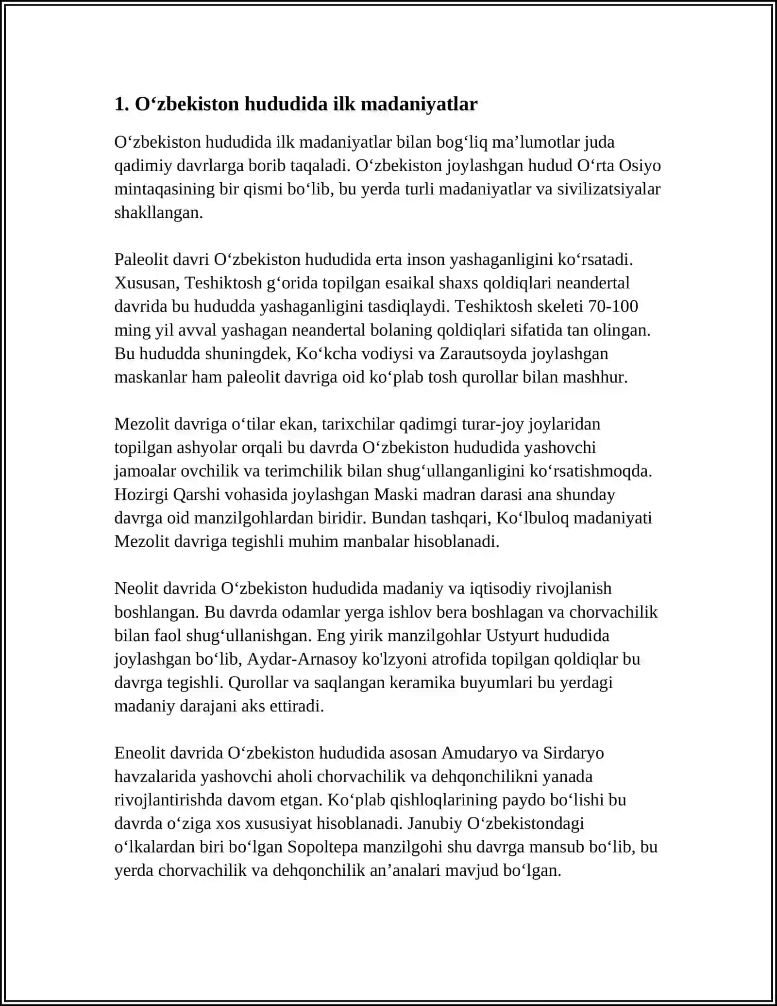 O‘zbekiston Davlatchiligining Tarixiy Bosqichlari 4