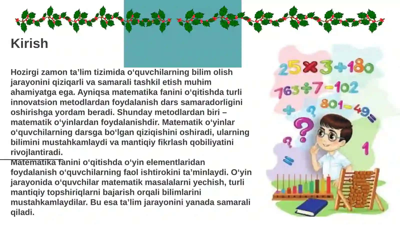 Matematikadan o‘yinlarni tayyorlash va o‘tkazish 4