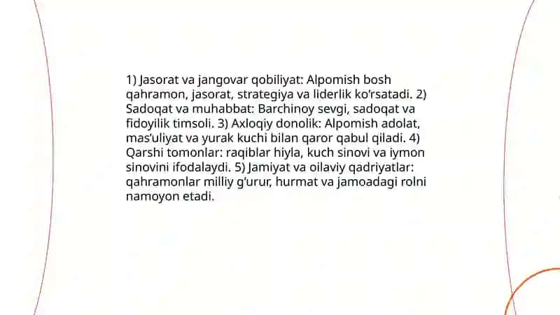 Alpomish va Barchinoy test meyorlari 4