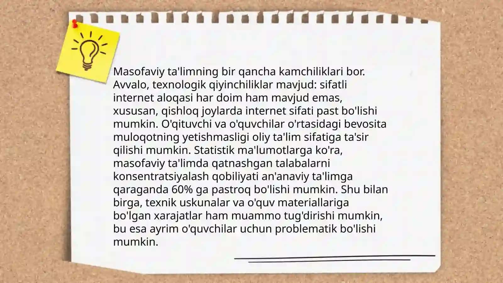 Masofaviy ta'limni avzalligi va kamchiligi 4