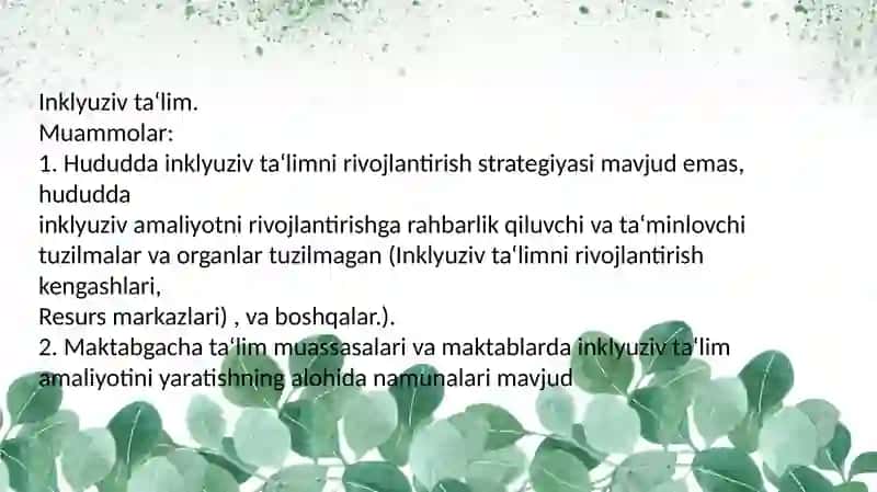 INKLYUZIV TA‘LIMNING HUQUQIY ASOSLARI 4