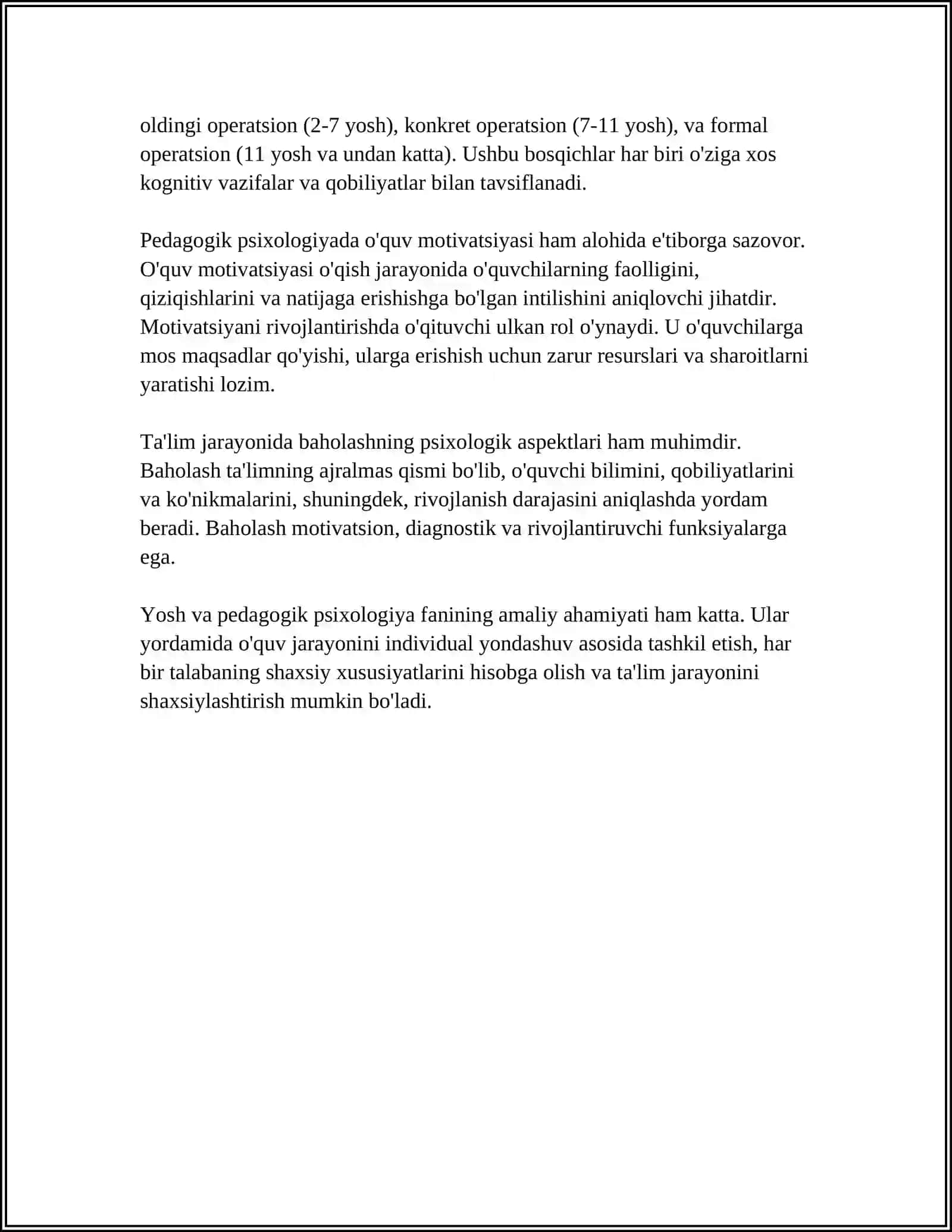 Yosh va Pedagogik Psixologiya Fanining Nazariy Asoslari 4