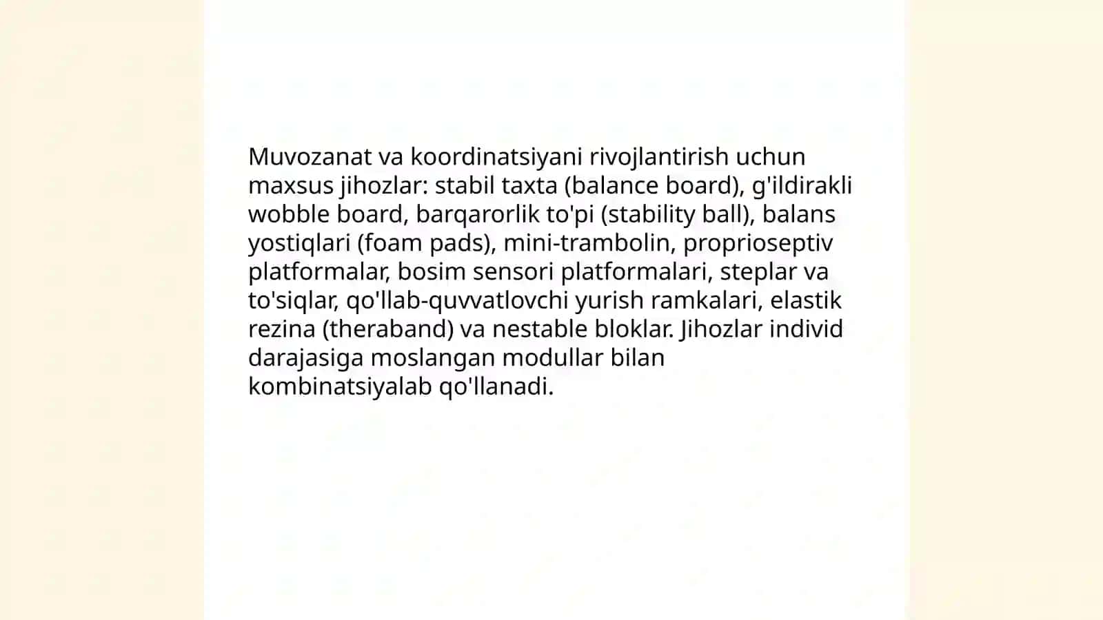 Adaptiv jismoniy tarbiyaning vositalariga tavsif 4