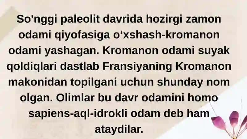 So'nggi paleolit davri 4