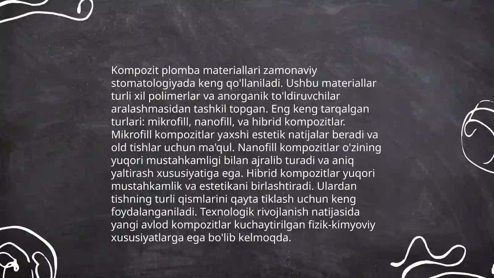 Kompozit plomba ashyolar haqida tushunchasi 4