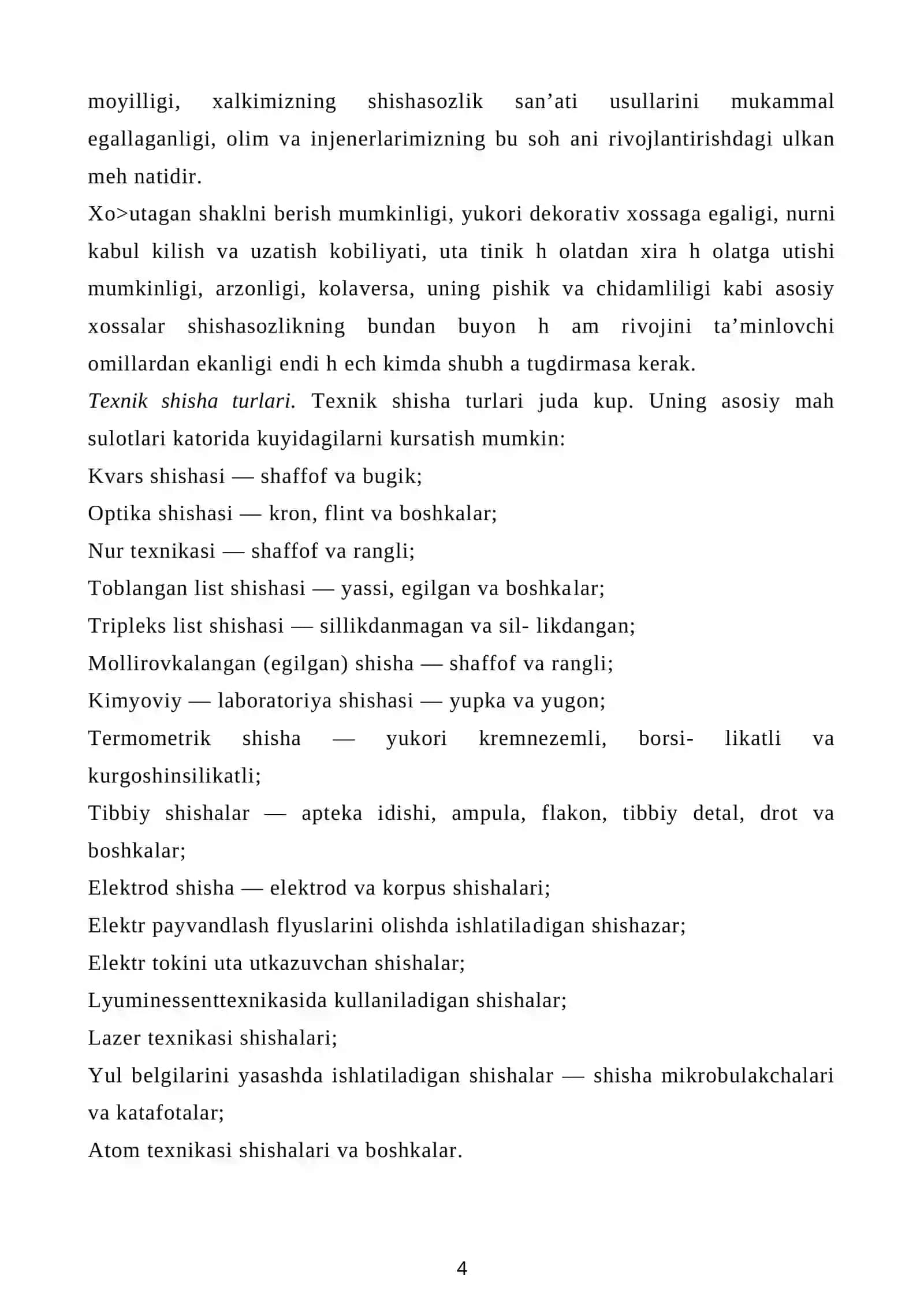 Texnik shisha olish texnologiyasi 4