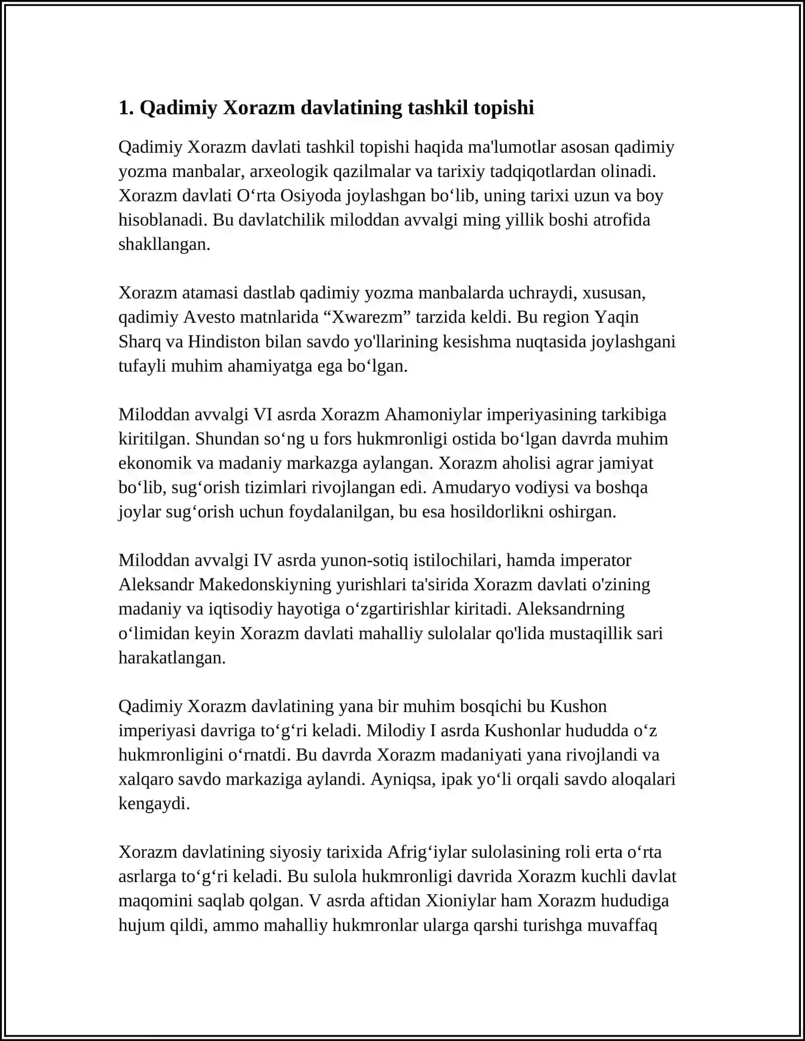 O‘zbek Davlatchiligining Tarixiy Bosqichlari (O‘zbekiston hududidagi Davlatlar Tarixi misolida) 4