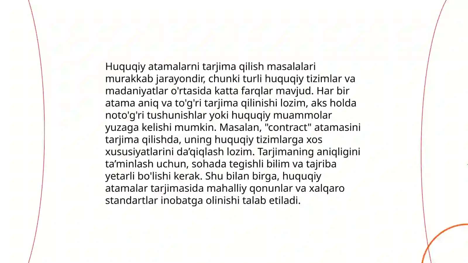 Huquqqa oid terminlarning til va uslubiy xususiyatlari 4