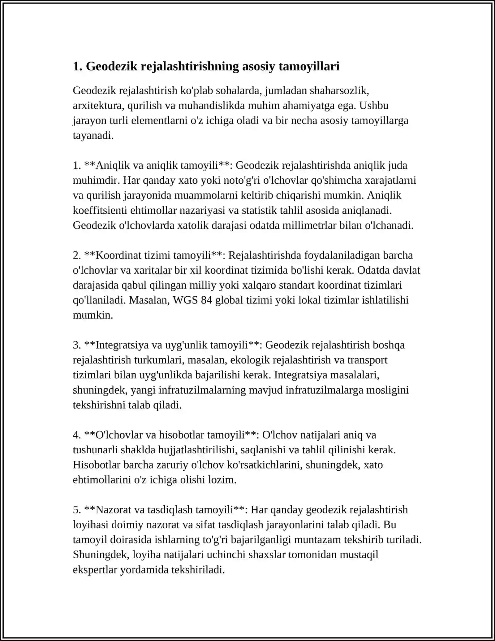 Geodezik rejalashtirishning asosiy tamoyillari 4