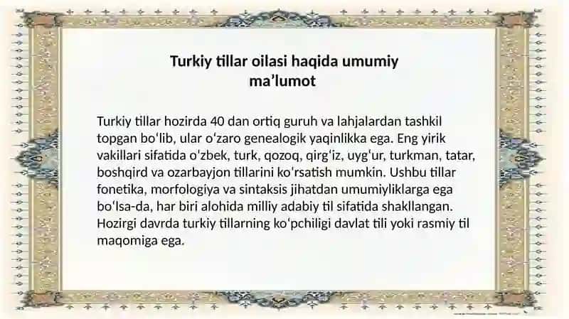 Turkiy tillarning bugungi kundagi holati 4