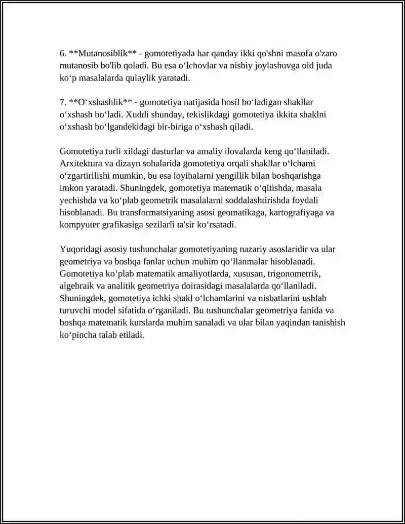 GOMOTETIYA. GOMOTETIYA METODIGA DOIR MASALALAR 4