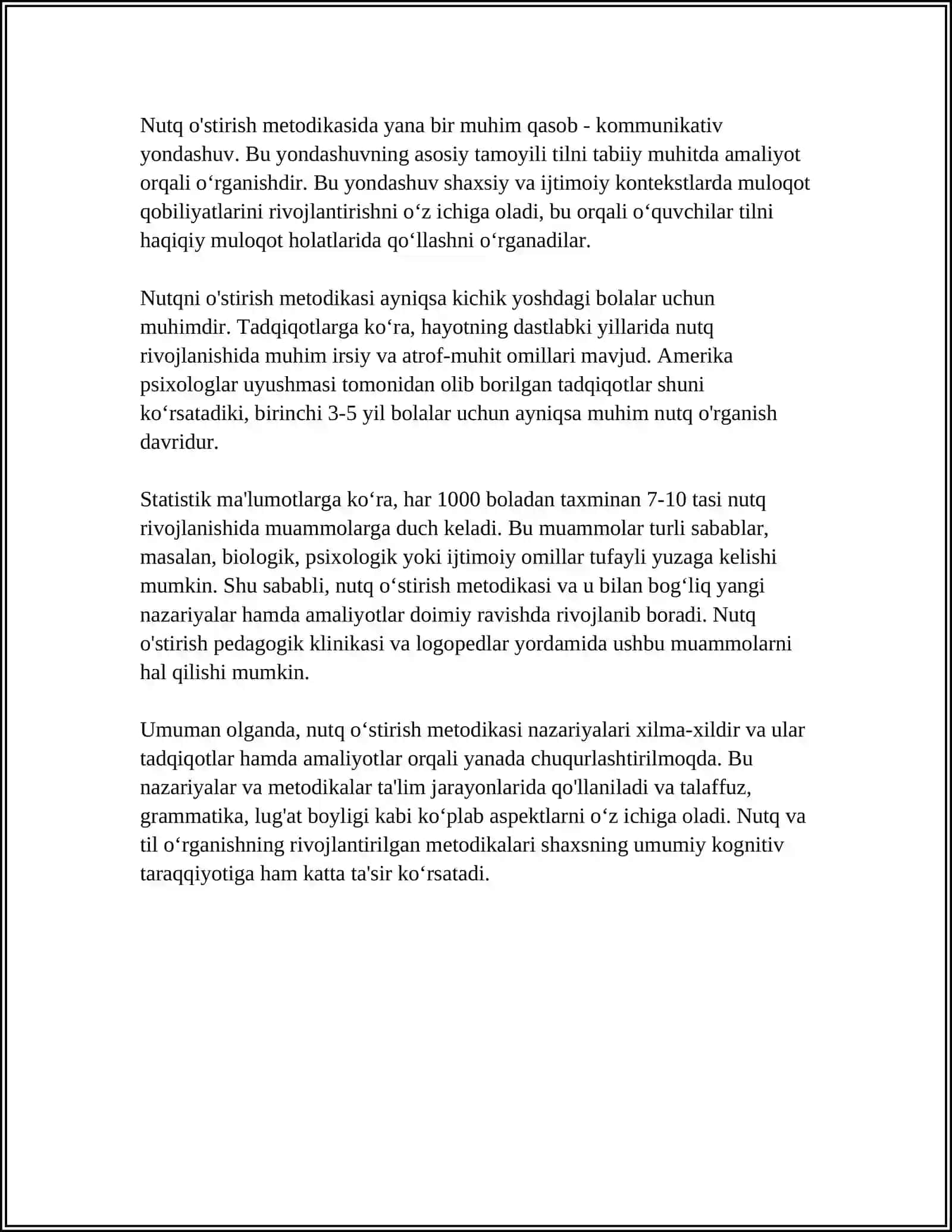 MAKTABGACHA TA'LIM TASHKILOTLARI VA OILADA NUTQ O'STIRISH BO‘YICHA METODIK ISHLAR 4