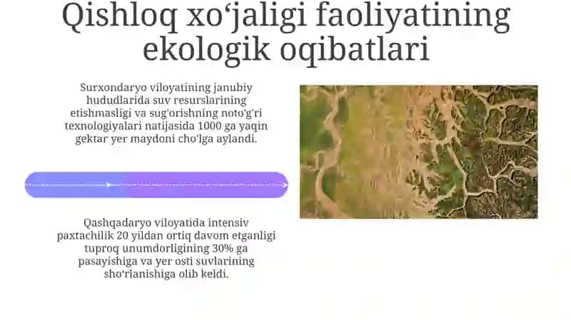 Oʻzbekiston Respublikasi hududidagi ekologik vaziyatlar va ekologik falokatli zonalar 4