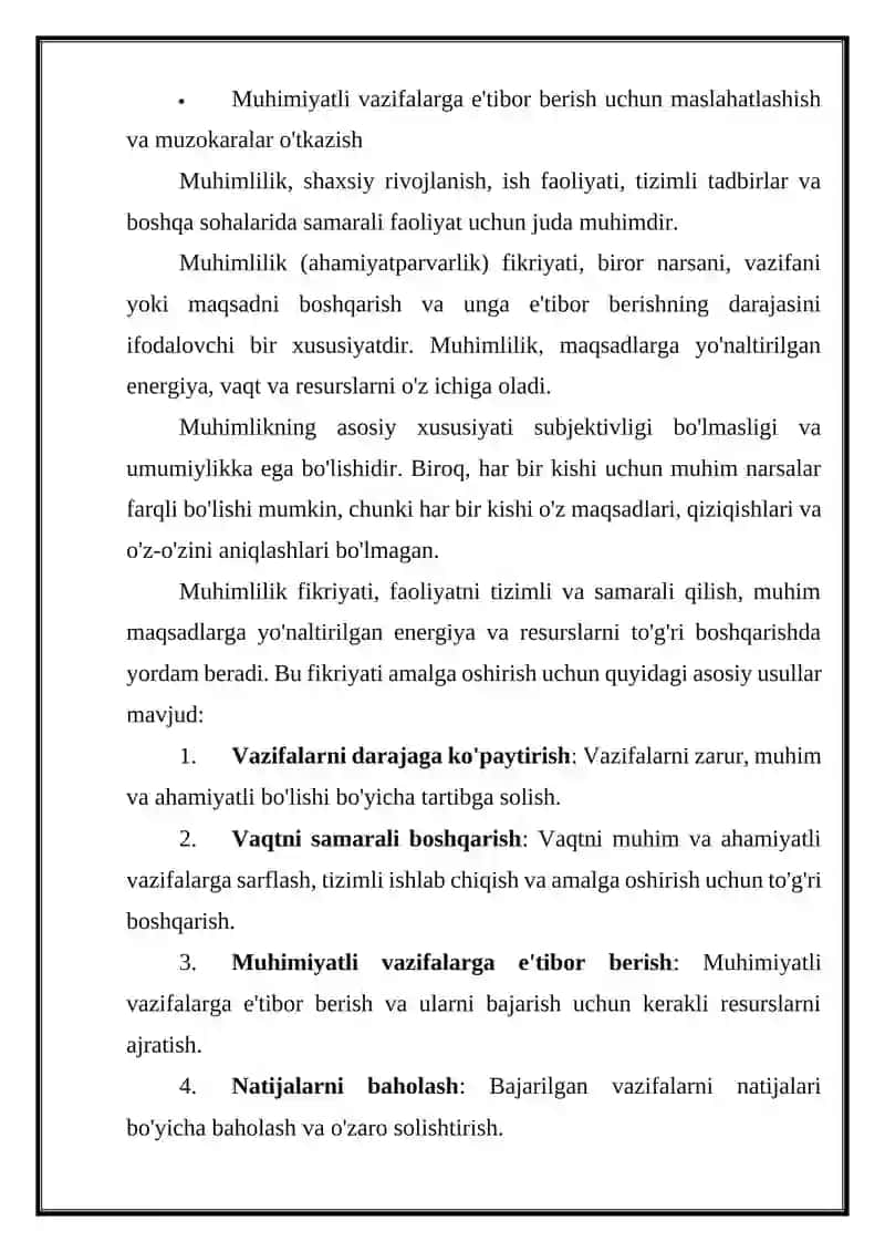 Ahamiyatlilik. Muhimlik. Tugallanganlik 4