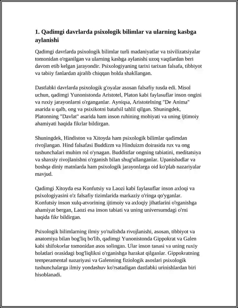 PSIXOLOG KASBINING SHAKLLANISH TARIXI XUSUSIDA 4