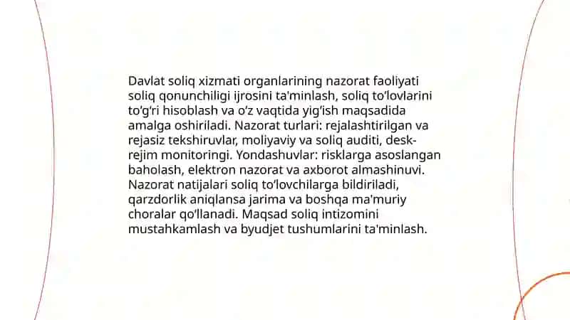 Davlat soliq xizmati organlarining vazifalari va tuzilishi 4