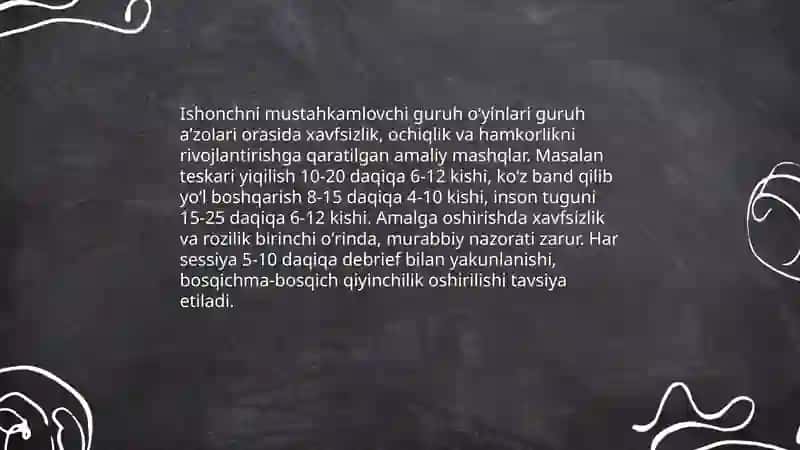 Tanishish va ishtirokchilarni faollashtirish oʻyinlari 4
