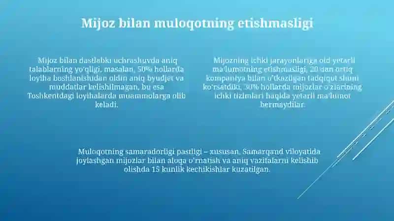 Loyiha Boshlanishidan Oldin Maslahatchilarning Duccha Kelgan Muammolari 4