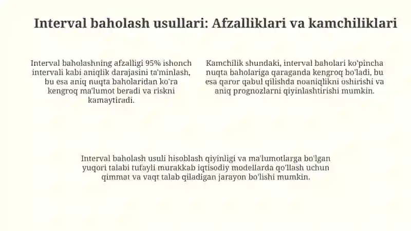 Iqtisodiy koʻrsatkichlarning noaniqlik sharoitida intervalli baholash usullarining qo'llanishi 4