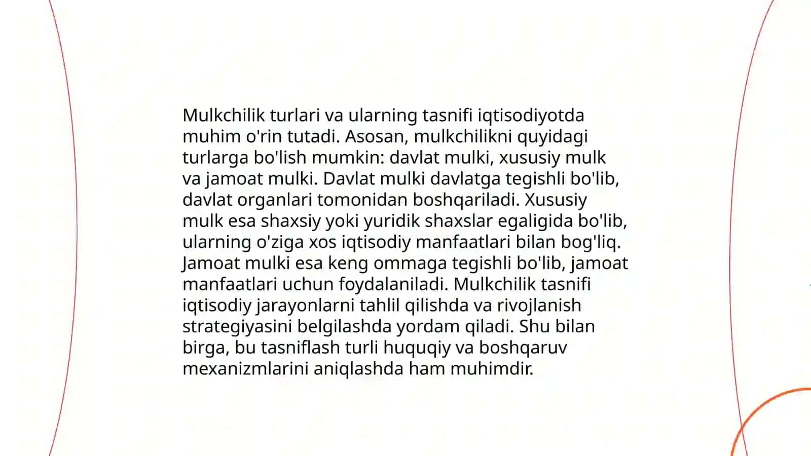 Mulkchilik munosabatlaring mohiyati va ularning huquqiy-iqtisodiy munosabatlari 4