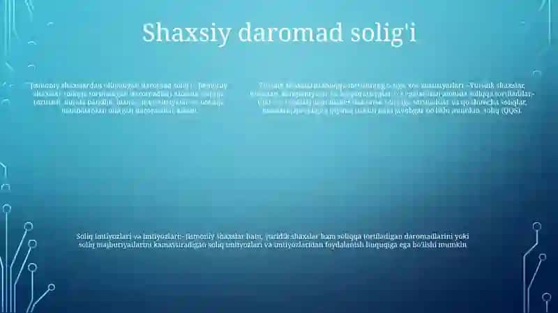 Yuridik Shaxslarni Soliqqa Tortishning O'Ziga Xos Xususiyatlari 4