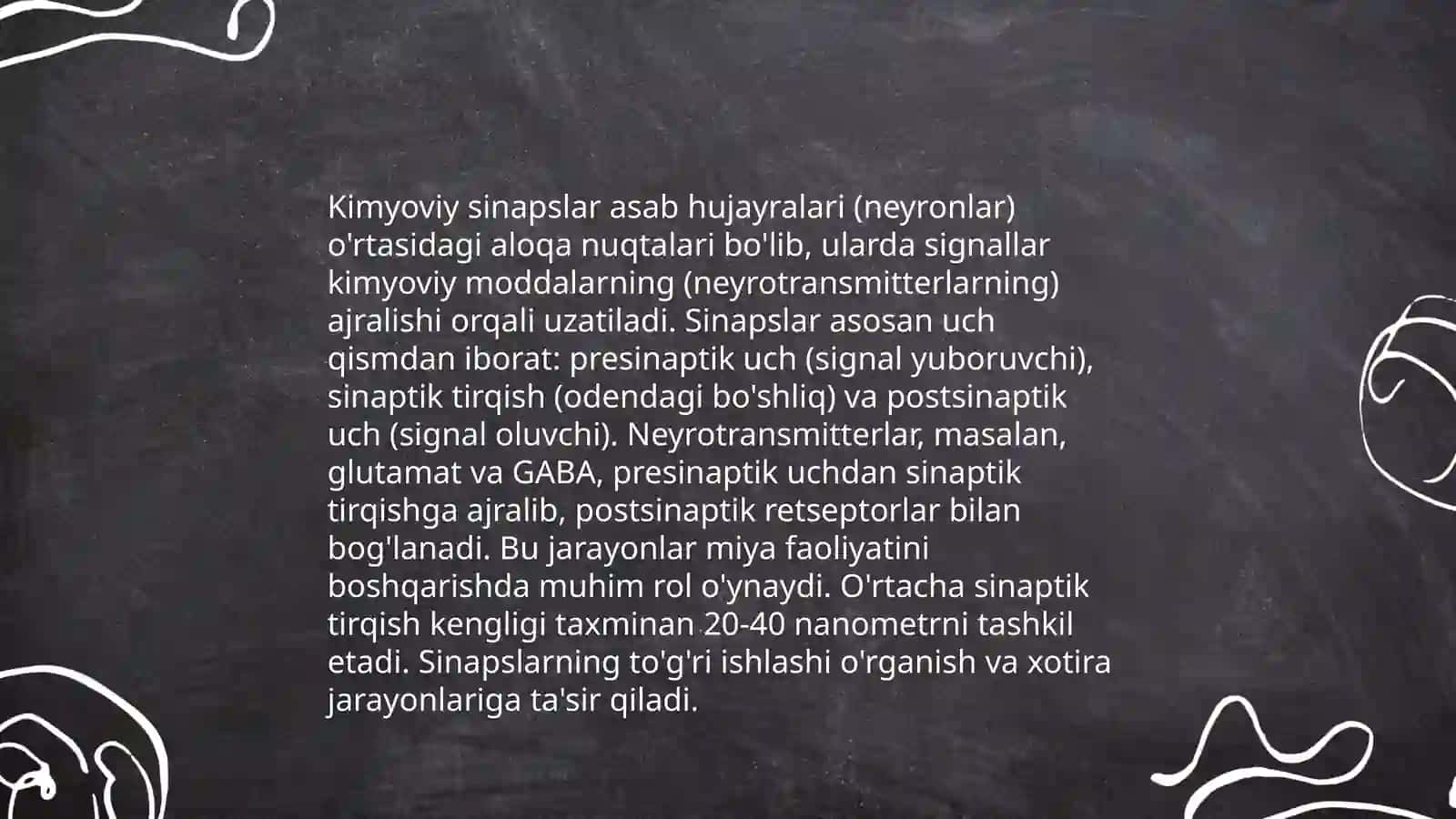 Sinapslar fiziologiyasi 4