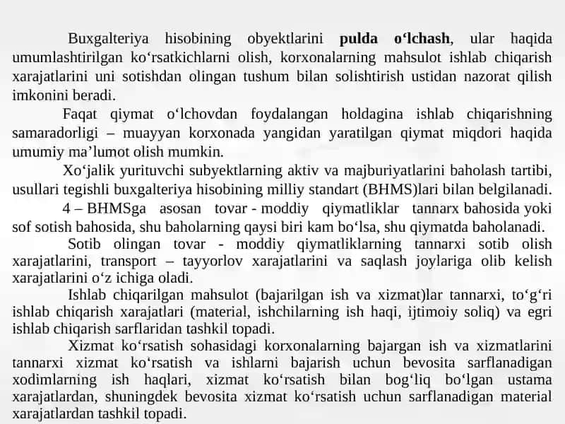 Biznes jarayonlari va ularni hisobga olish 4