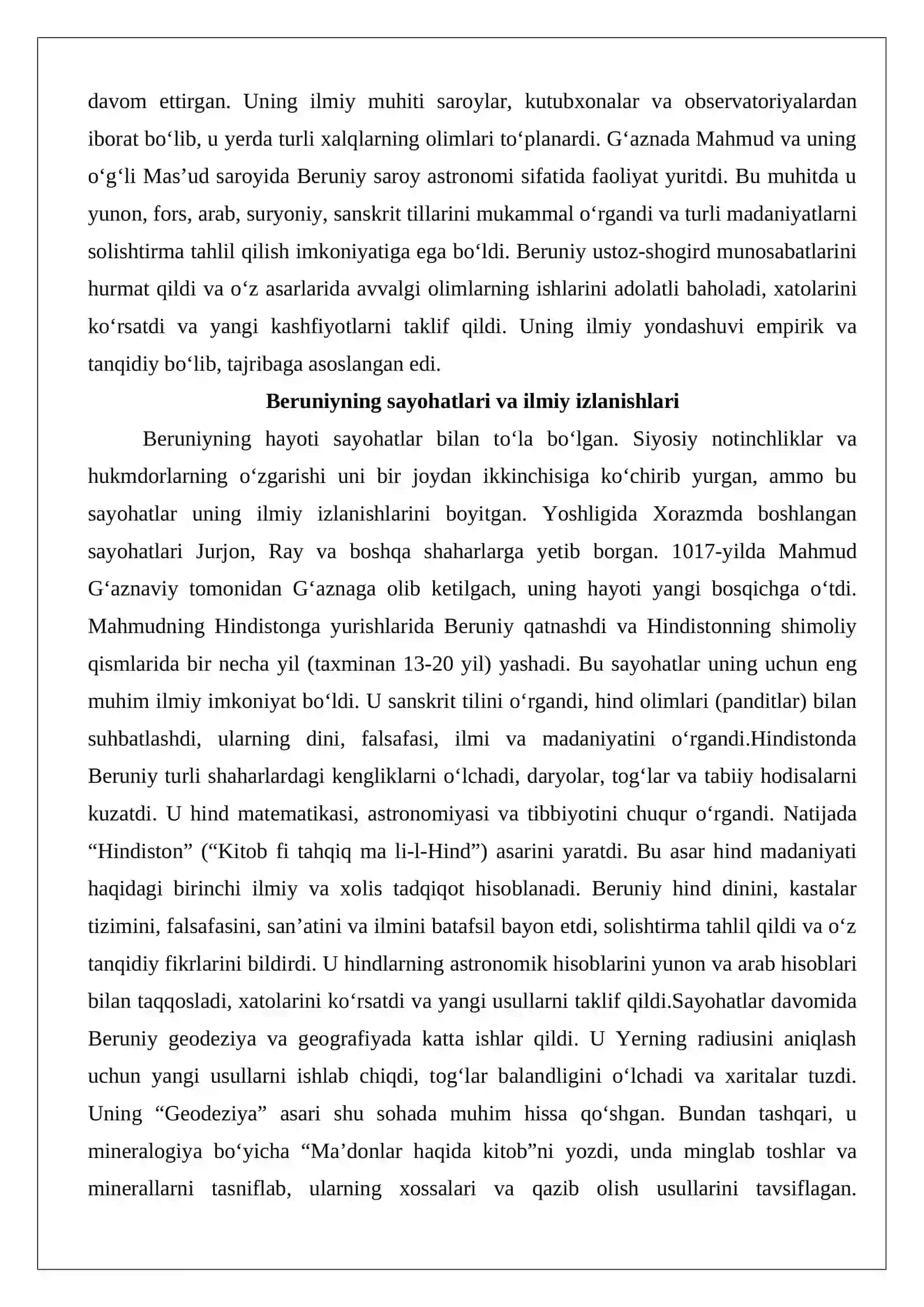 Abu Rayhon Beruniyning hayoti va ilmiy faoliyati 4