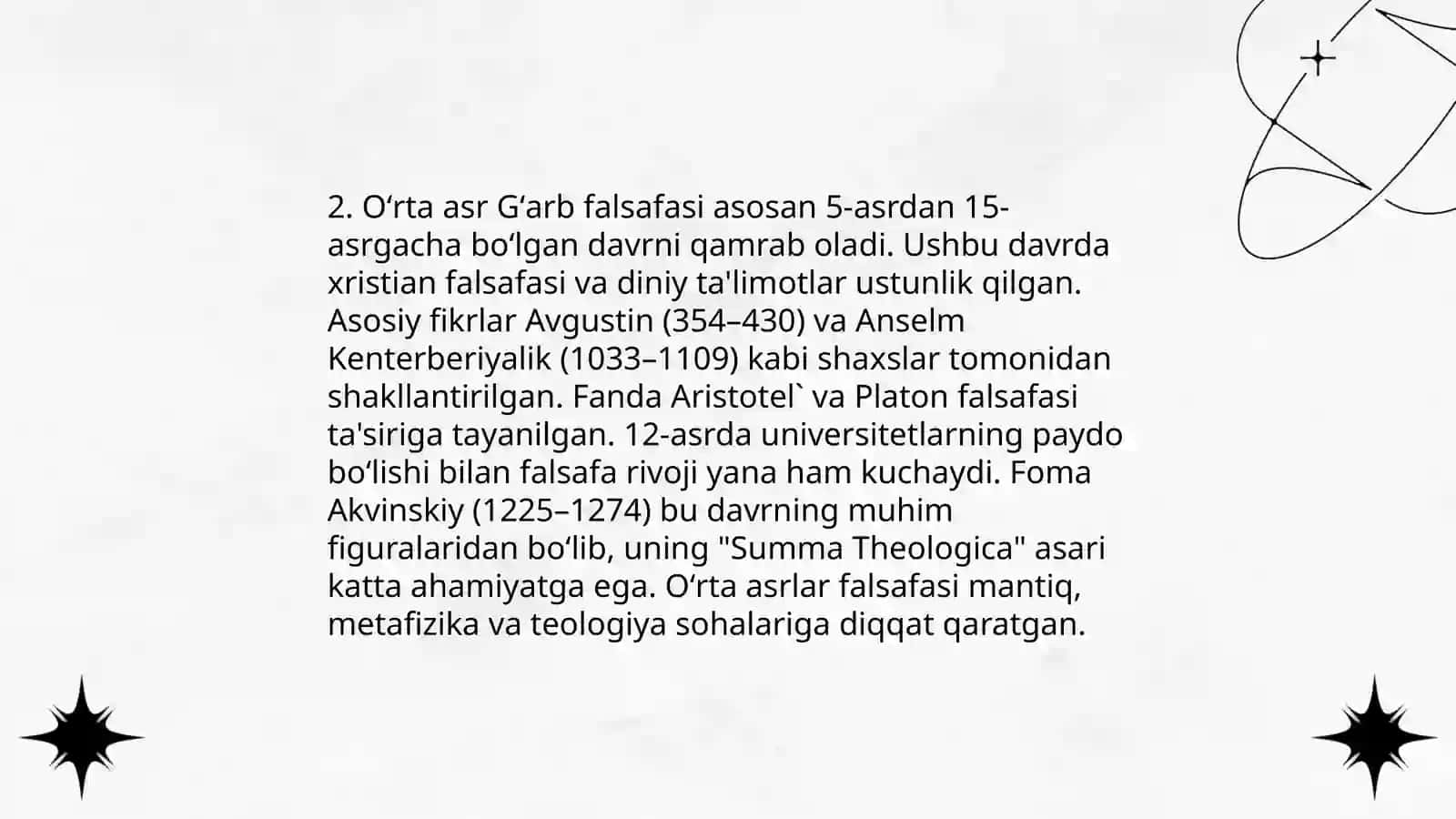 Falsafiy tafakkur taraqqiyot bosqichlari:Gʻarb falsafasi 4