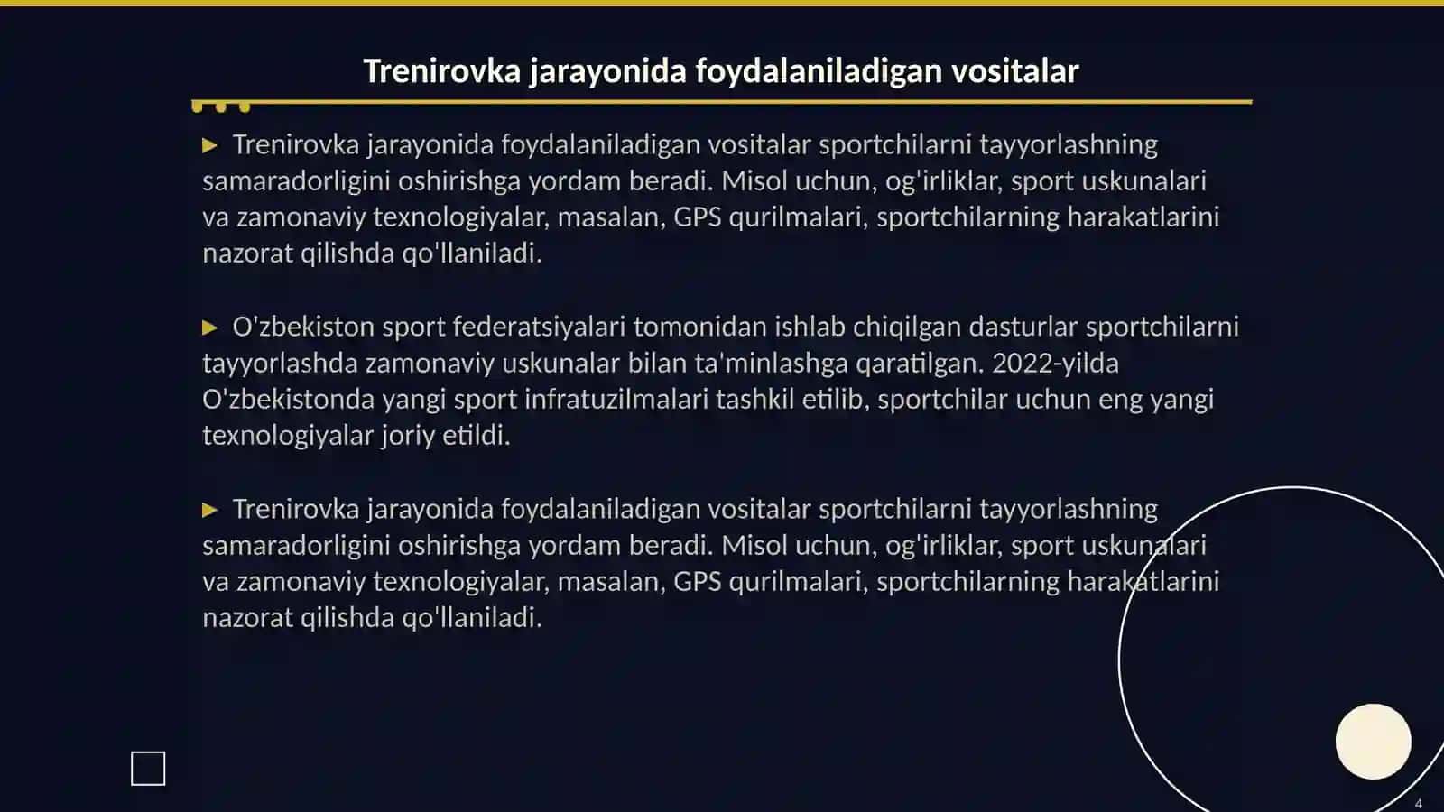 Sport trenirovkasining vositalari va metodlari 4