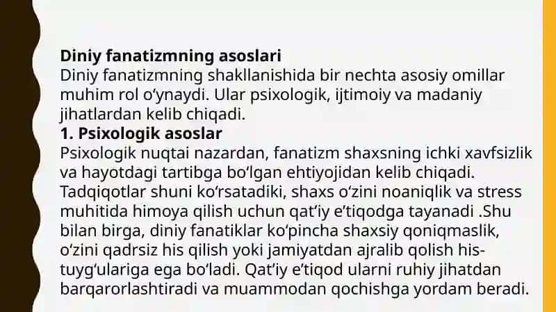 Diniy fanatizmning asoslari va manbalari 4