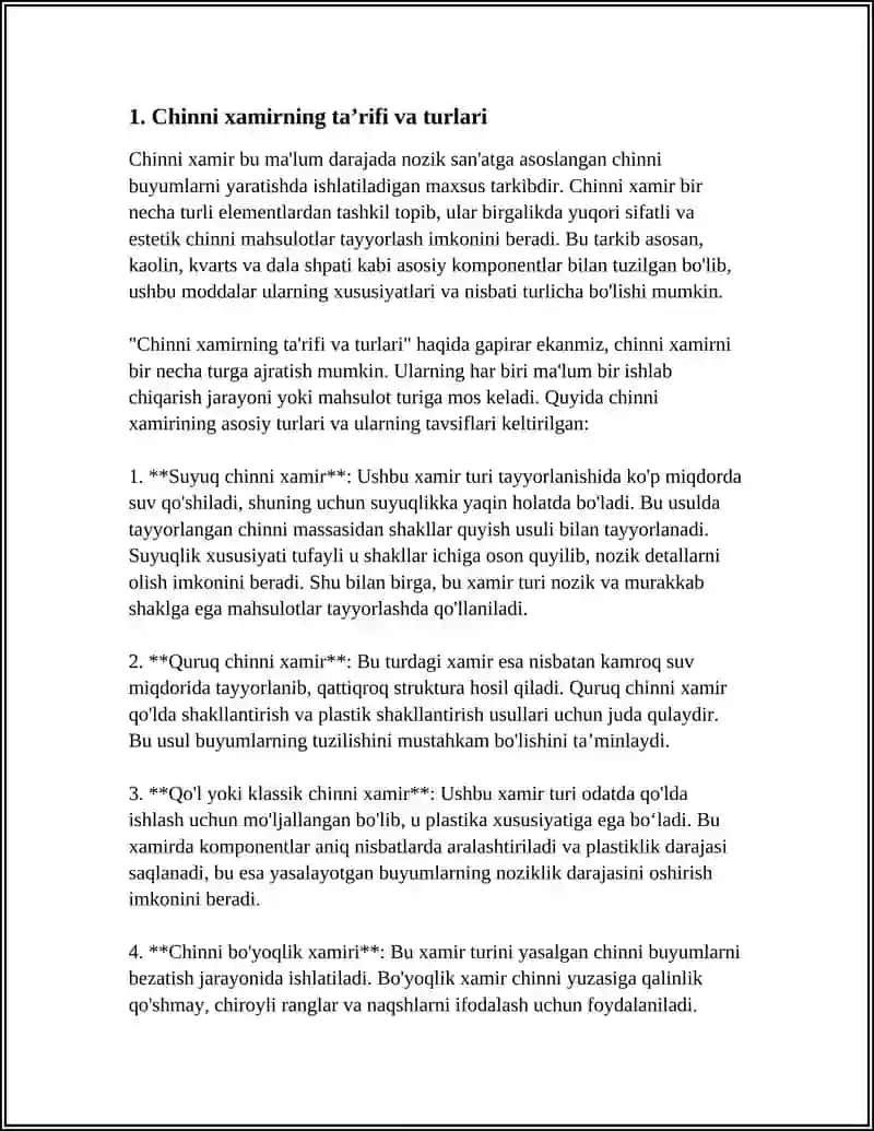 CHINNI XAMIR BILAN ISHLASH TEXNOLOGIYASI 4