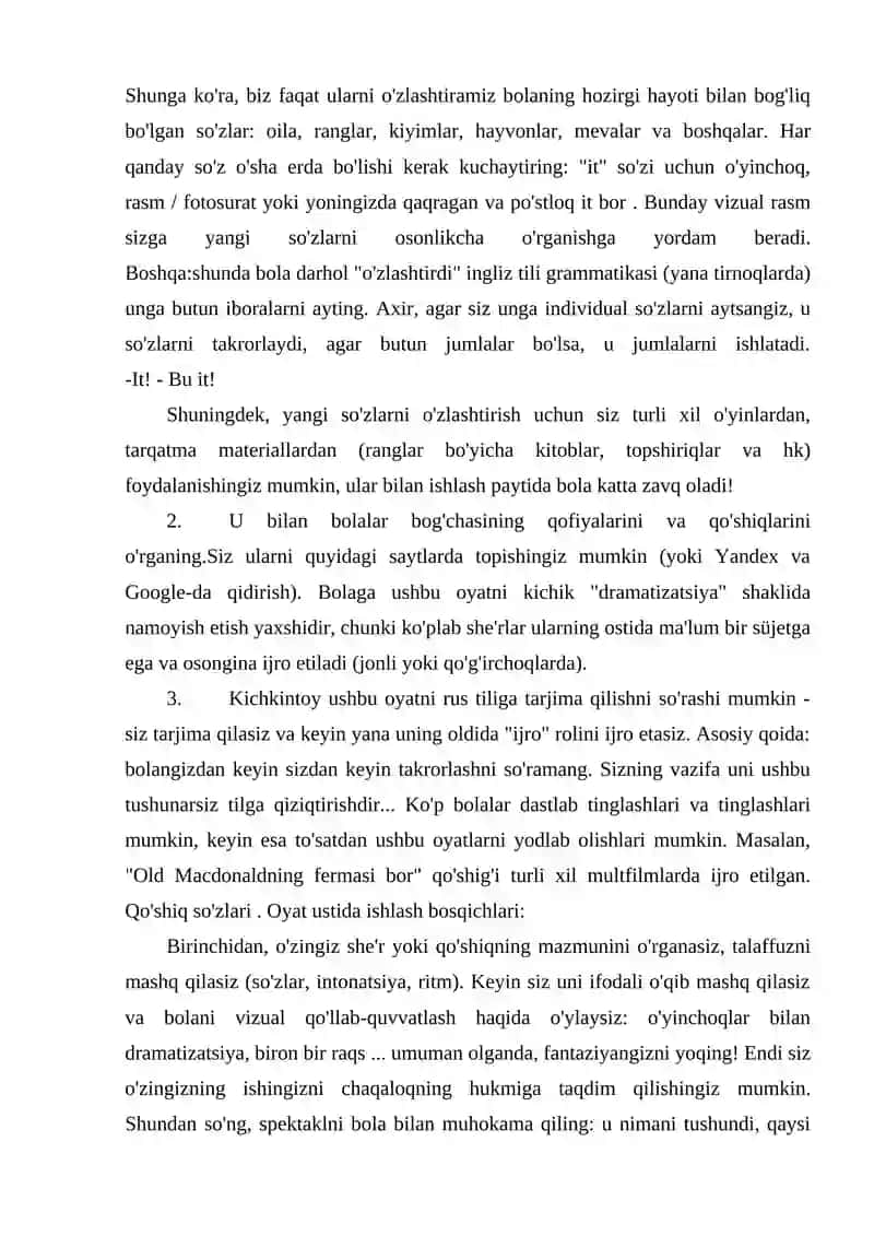 Ilk maktab yoshdagi bolalarga tilni o’rgatish usullari 4