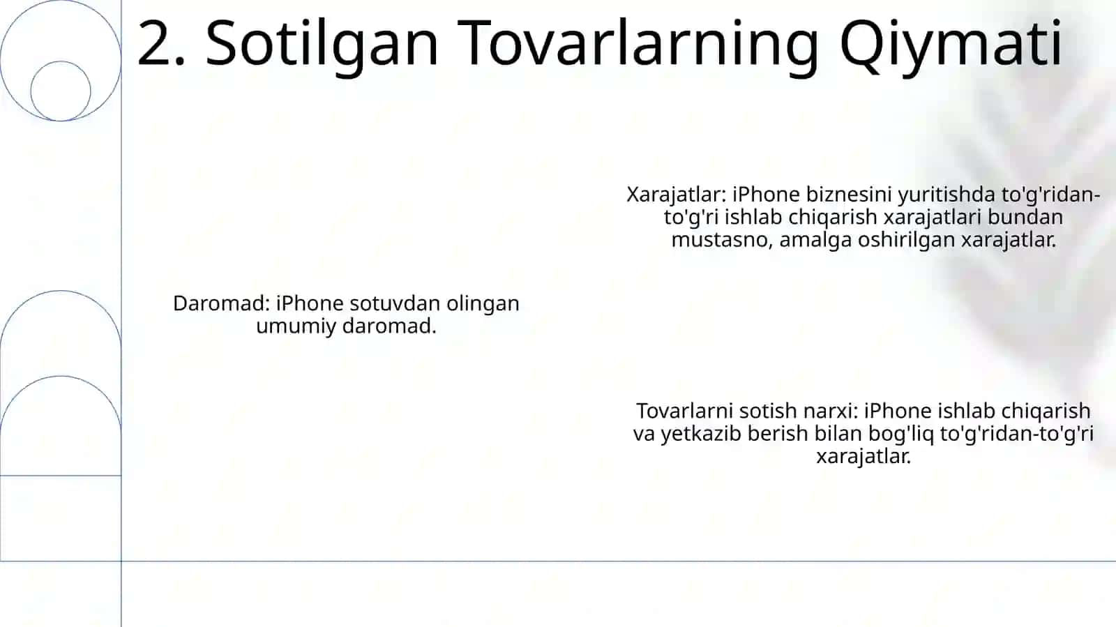 iPhone kompaniyasini daromadi va xarajati 4