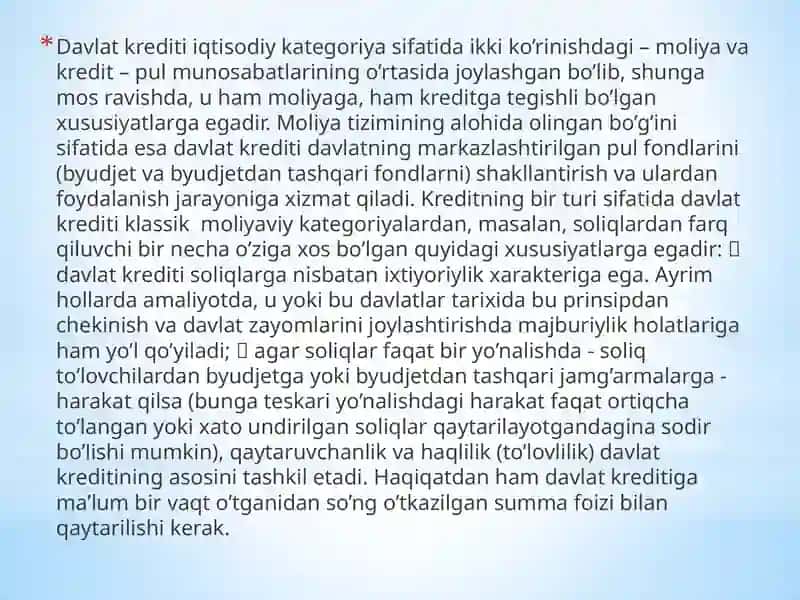 DAVLAT KREDITI 4