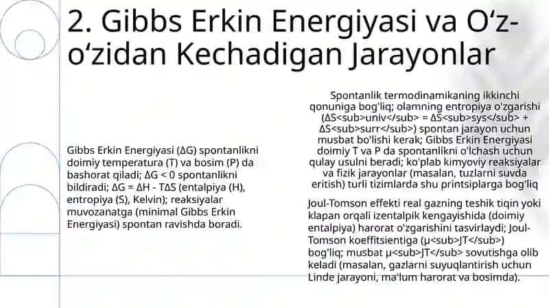 Gibbs energiyasi.Joul-Tomson effekti 4