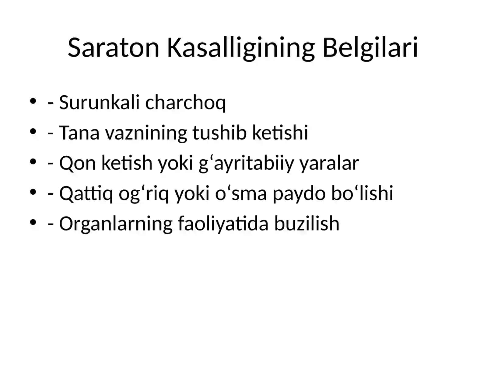 Saraton Kasalliklari 4