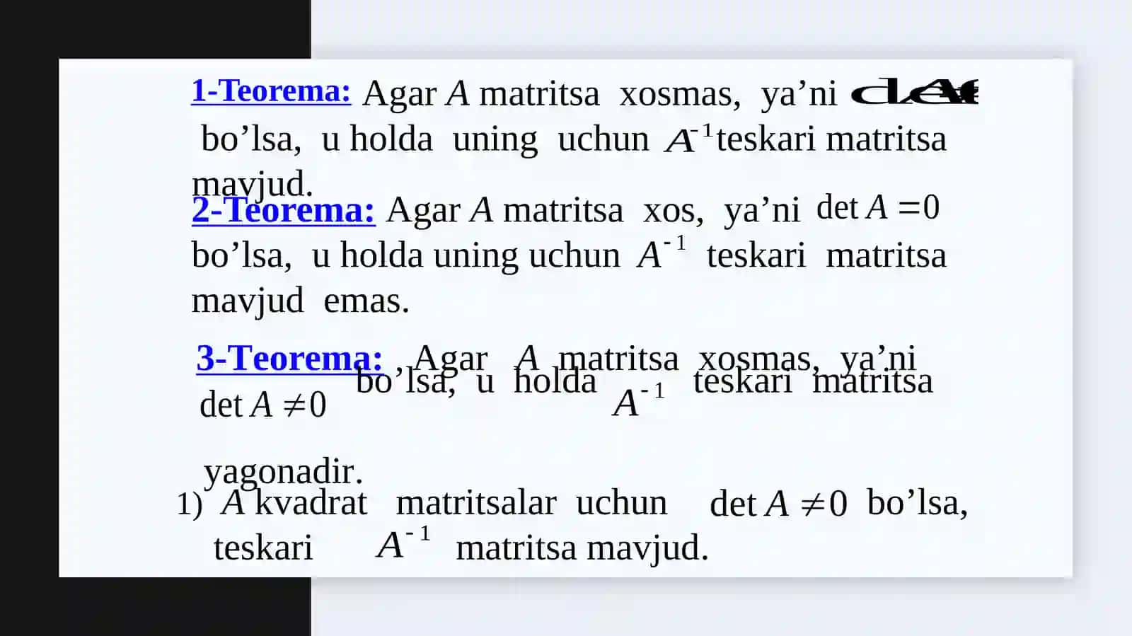 Teskari Matritsa 4