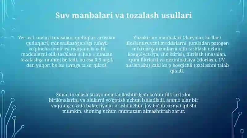 Mahalliy va Markazlashtirilgan Suv Ta'minoti 4