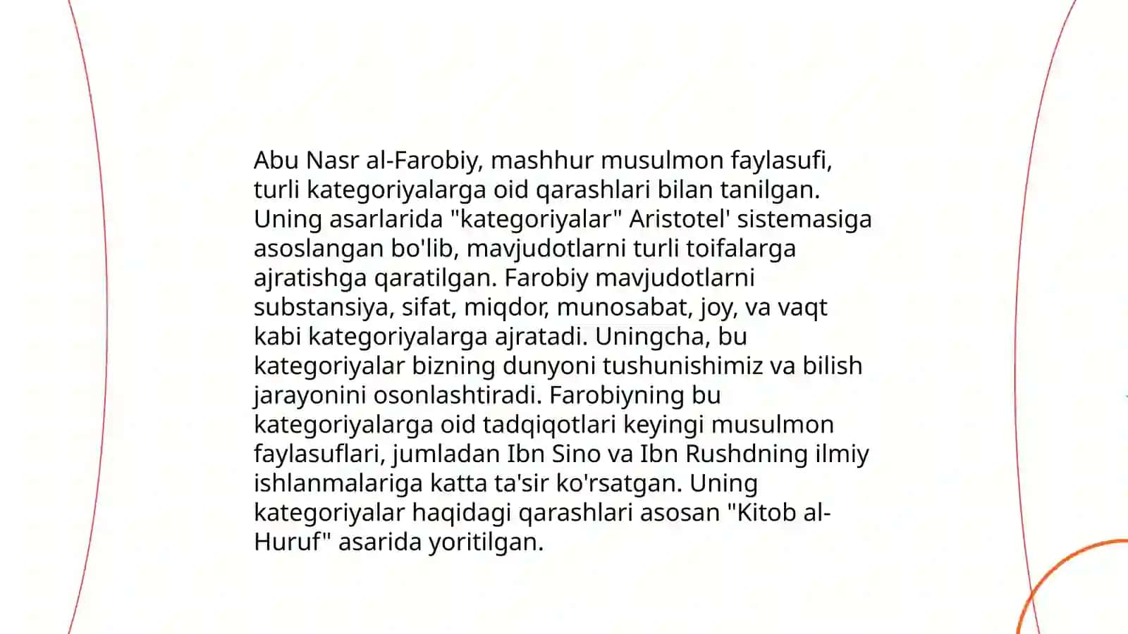 Aristotel Farobiy va Kantning ontologiyasida kategoriyalar tasnifi 4
